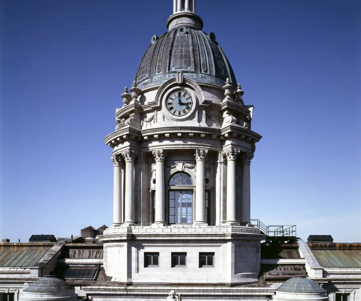 The domed former police headquarters building in New York City
